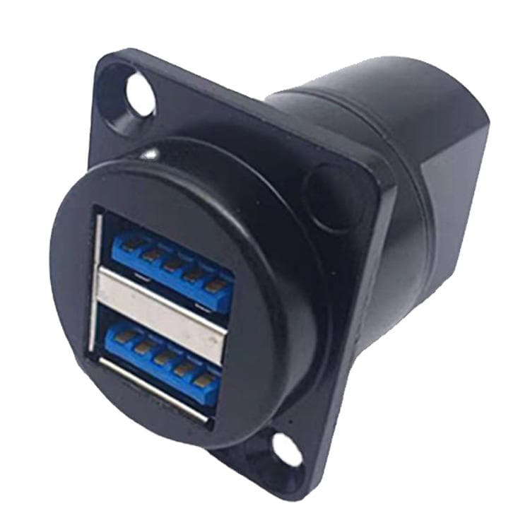 USB 3.0 Socket Dual USB A Port Female to Female Coupler Socket D Type Panel Mount Connector for