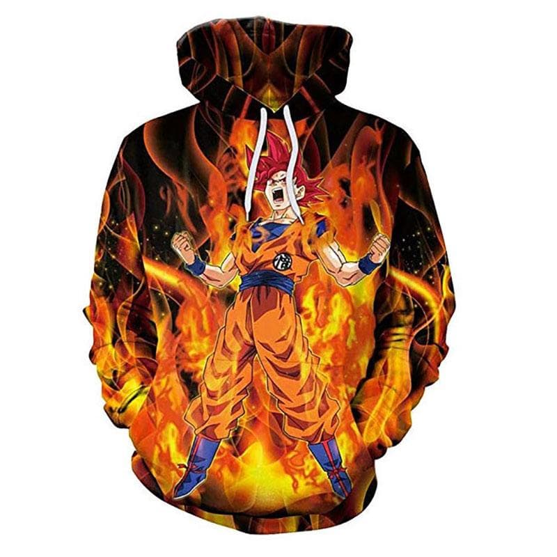 Japan Anime Dragon Ball Goku Hoodie Fashion Casual 3D Printed Hoodies Unisex Hooded Long Sleve Sweatshirt M