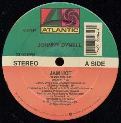 12inch Record JOHNNY DYNELL - Jam Hot / Love Find A Way 085984 Atlantic 1991 US Dance & Electronica Used