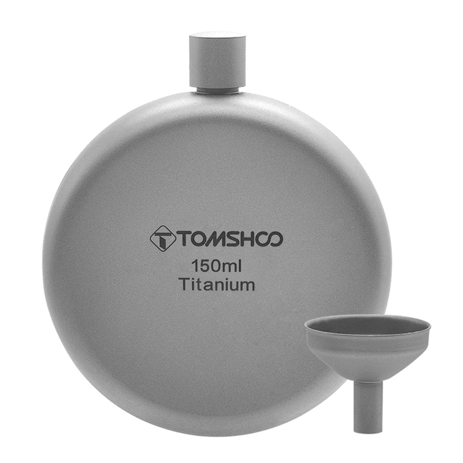 150ml/180ml Titanium Flask Alcohol Whisky Wine Flask with Refill Funnel for Outdoor Camping 150ml flask with funnel