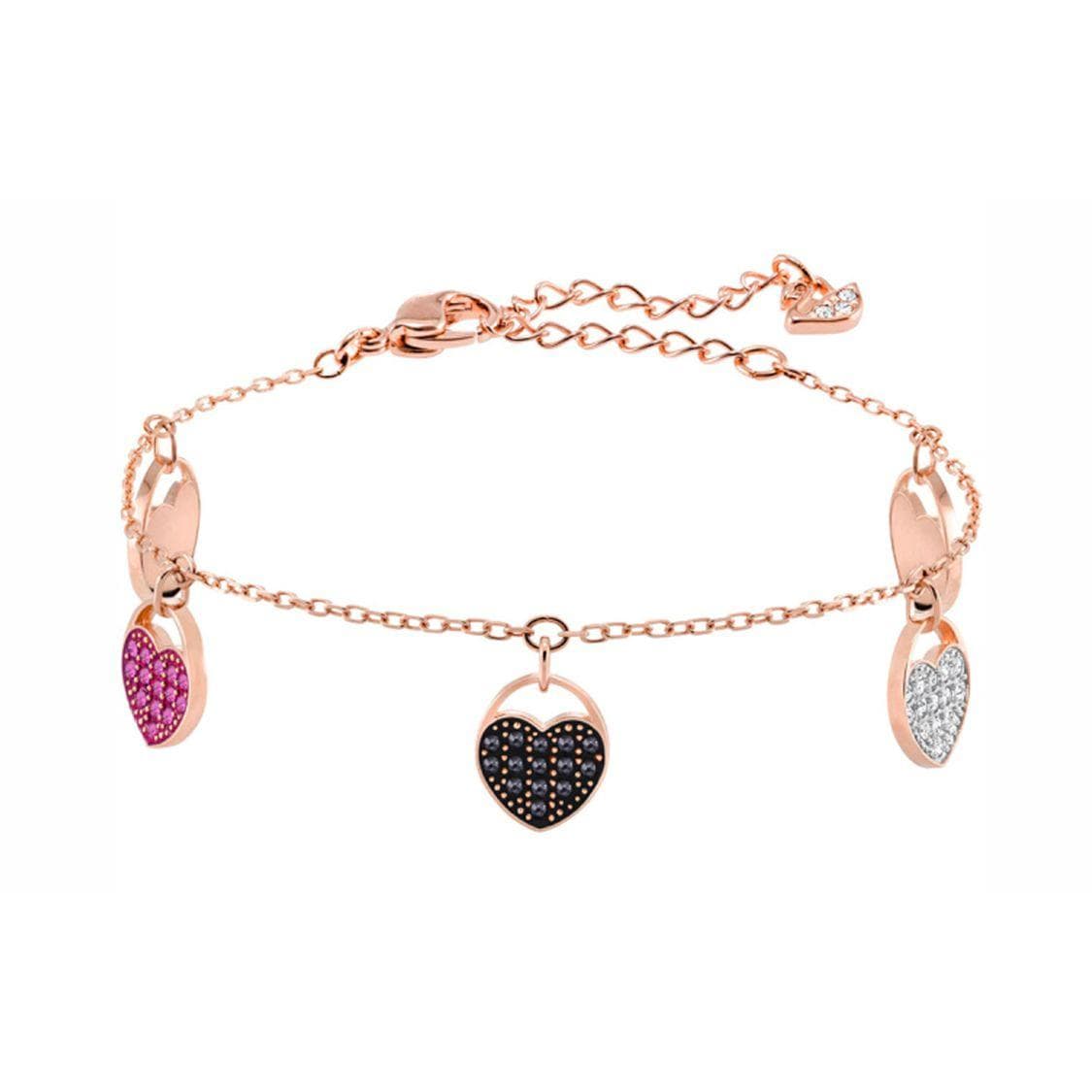 Swarovski Ginger Creative Heart Fresh Romantic Brilliant Bracelet Women bracelet 5472444 Rose Gold