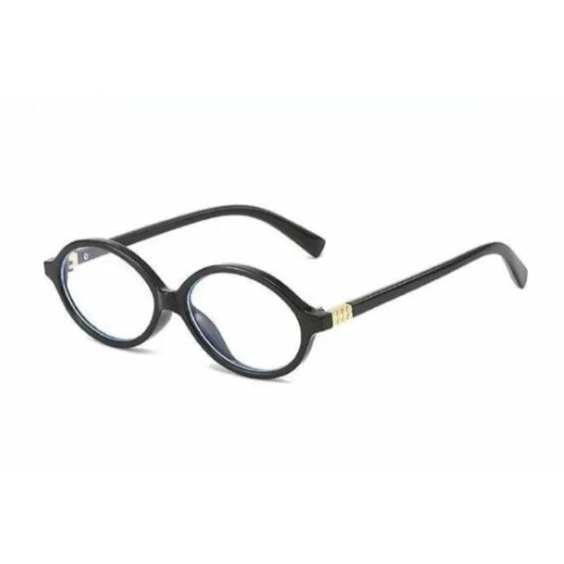 4PCS Oval Small Frame Transparent Glasses Fashionable Retro Women Eyewear Daily Wear Lightweight Comfortable