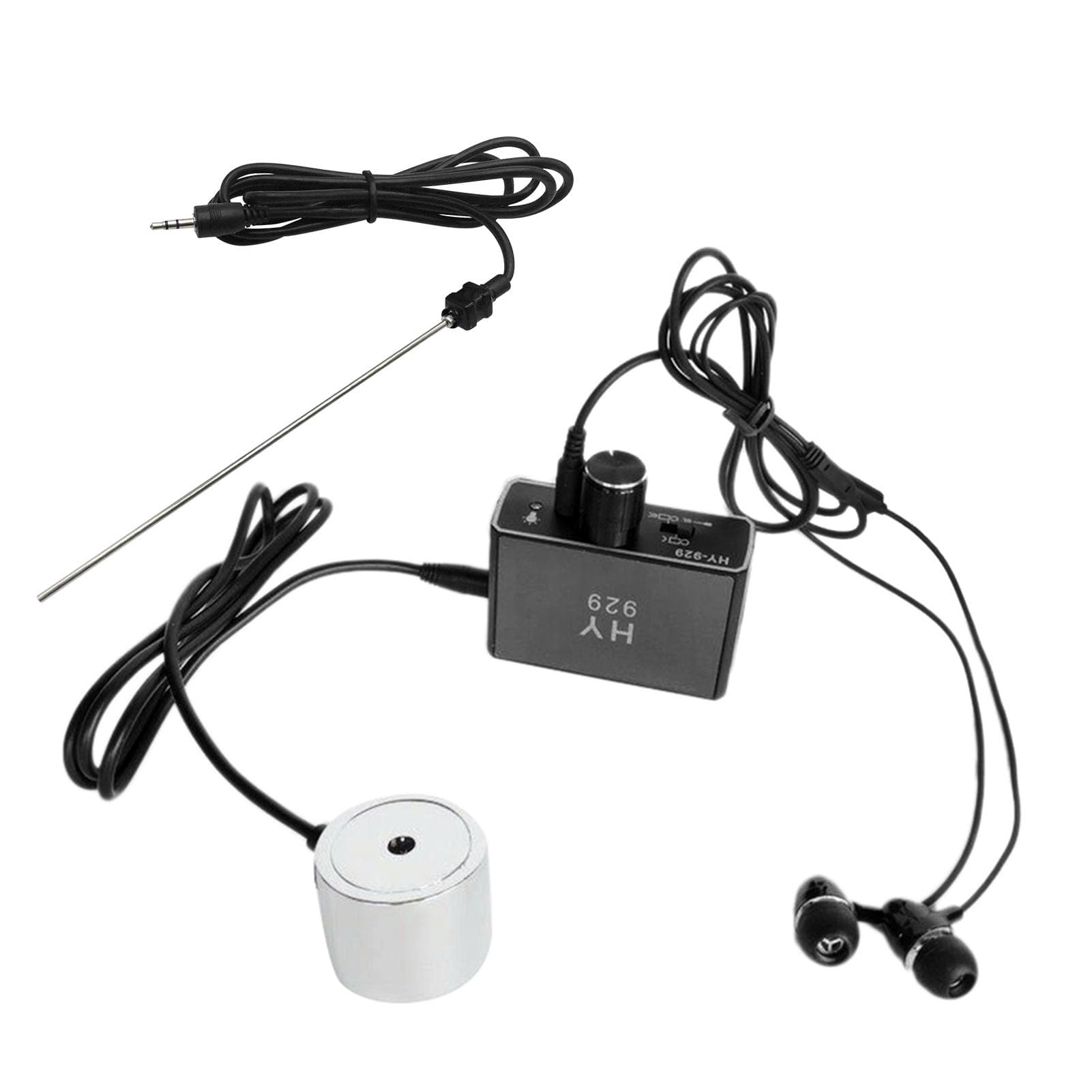 Water Pipe Leak Detector Sensor Leakage with Dual Probes Earphone High Sensitivity Water Pipeline Locator Accessory Kit US Plug