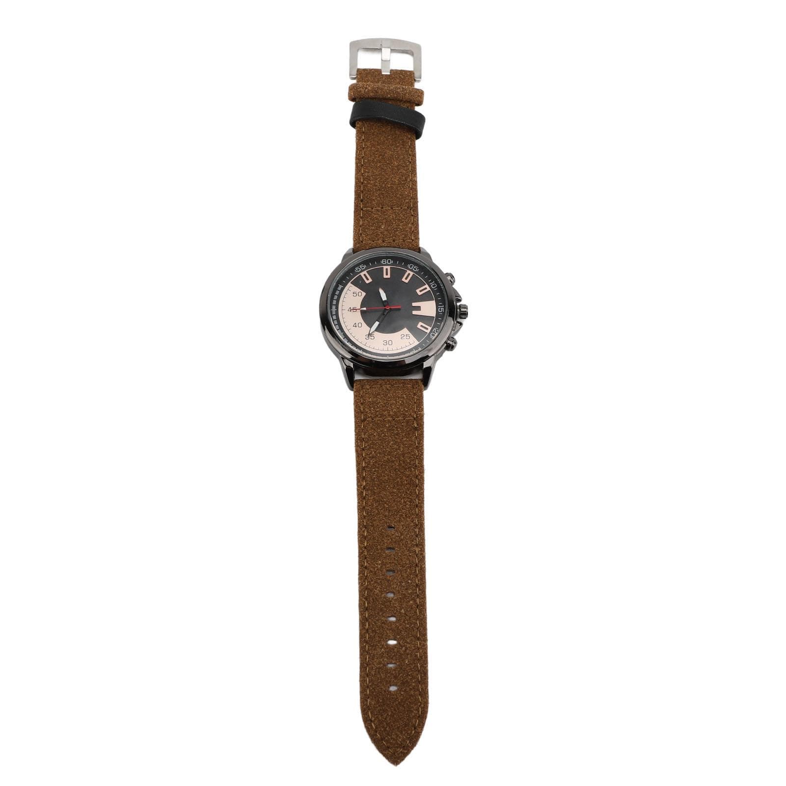 Quartz Men Watch Minimalist Ultra Thin Fashion Casual Quartz Wristwatch with Retro Watch Band for brown