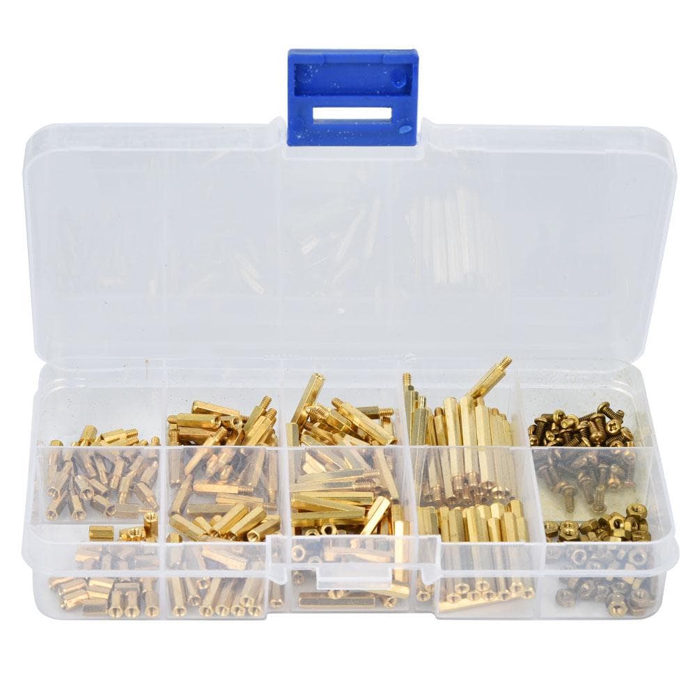 320 Pcs Hex Standoff Brass M2 Type Spacer Standoff Nut Screw Assortment Set Male Female
