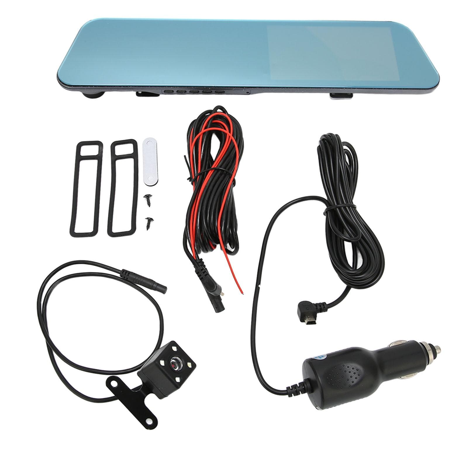 Rearview Mirror Dash Cam Driving Recorder 4.3in Monitor 12MP Video 1080P Resolution G Sensor Loop