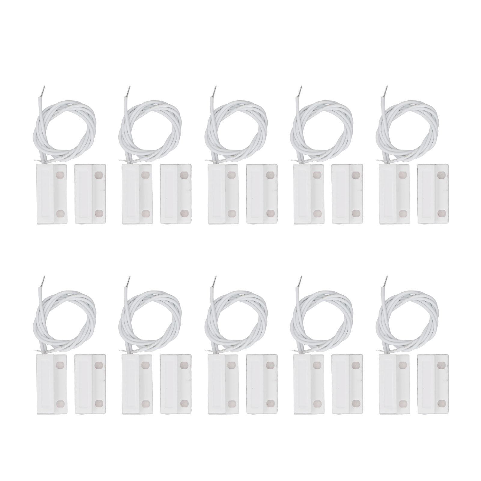 10 Sets Magnetic Door Switch Wiring Recessed Door Sensor DC100V Window Reed Switch for Alarm System