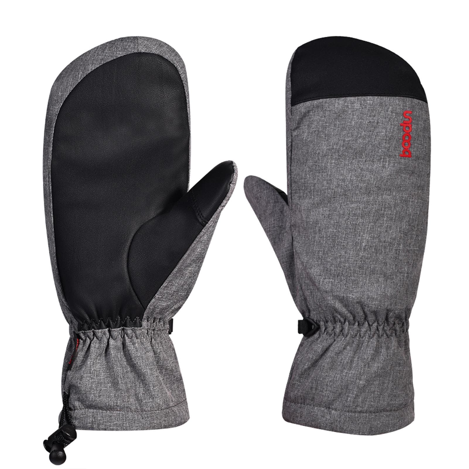 Winter Warm Gloves Windproof Waterresistant Snow Gloves Mittens for Outdoor Cycling Skiing Running M grey