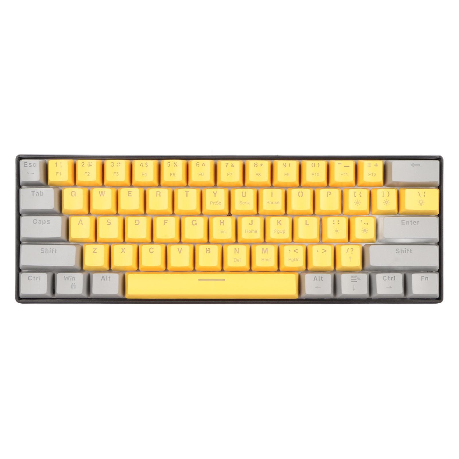61 Key Mechanical Keyboard Portable Compact 60percent Gaming Keyboard with LED Backlit for Windows PC
