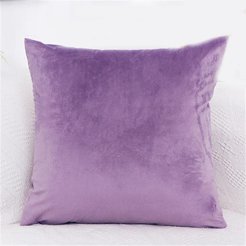 Plain Cushion Home 16 18 20 22 24 Large Velvet Case Backrest Sofa Decor Cover Pillow 40*40 pastel violet