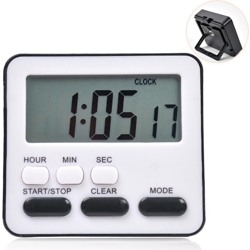 Digital Kitchen Timer Baking Cooking Timer Count Down/Count Up Alarm Clock Student Time Manager For Kitchen Bedroom black