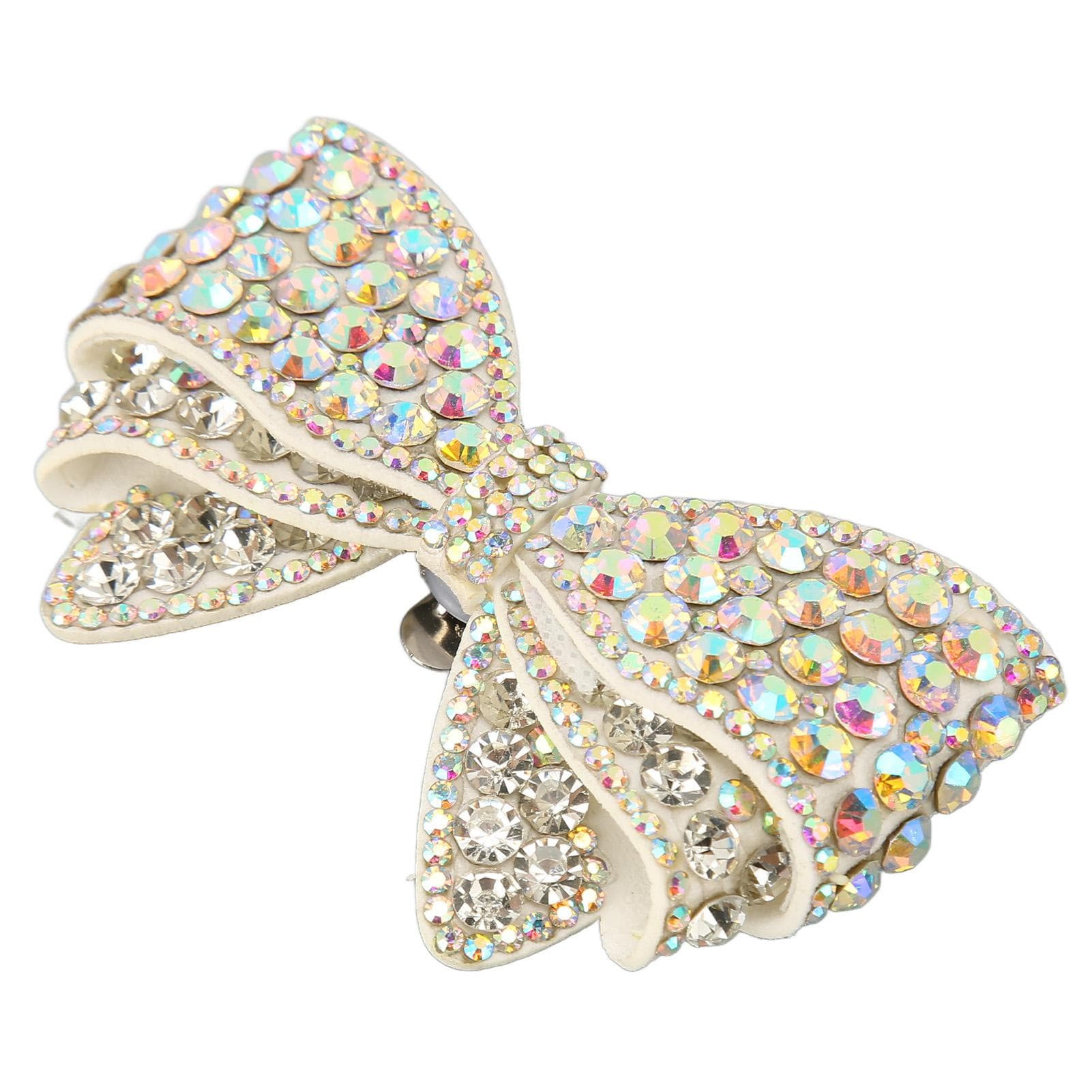 Bow Shoe Clip 3.5in Long 2.4in Wide Detachable Shiny Durable Light Bowknot Shoe Buckle for Wedding