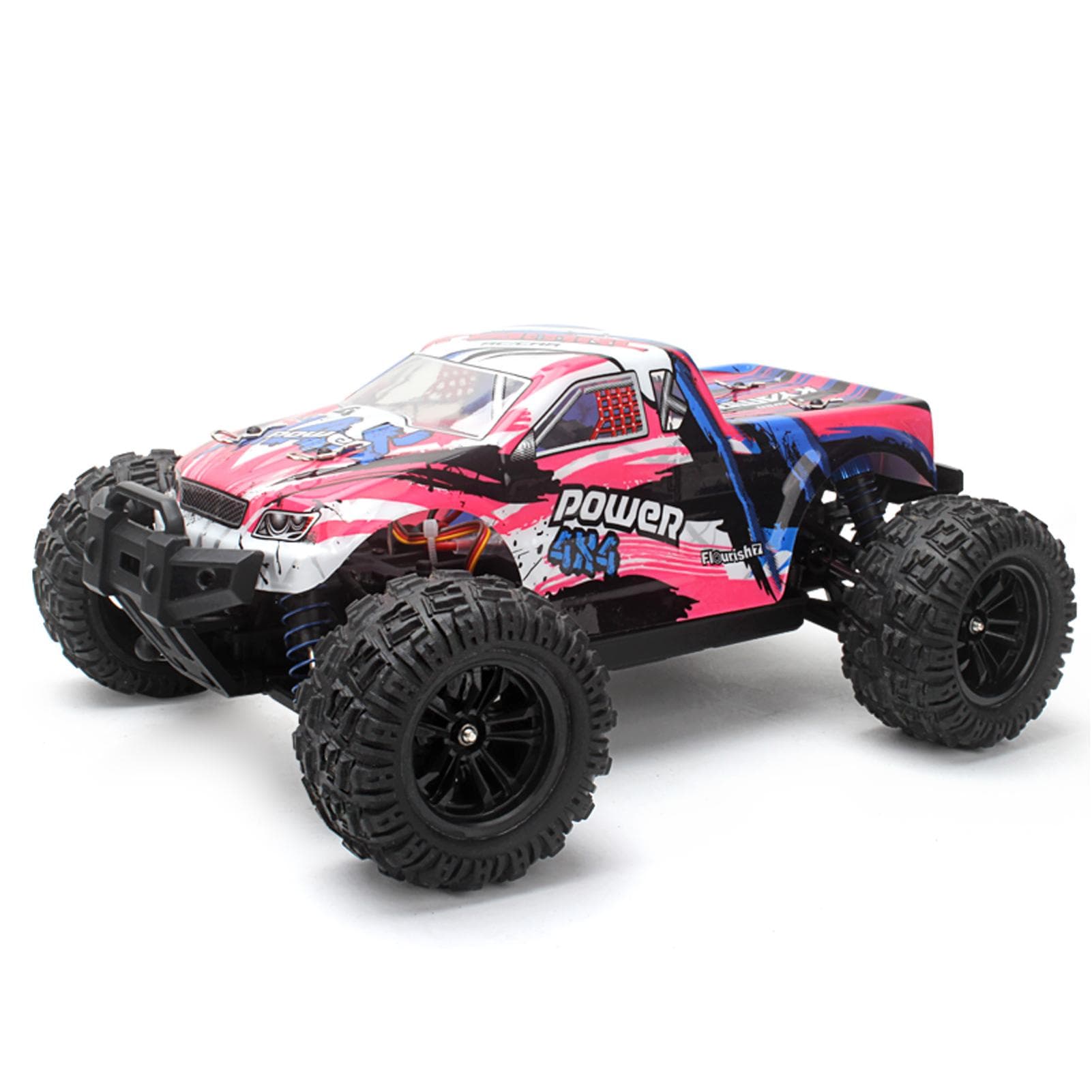 KYAMRC KY-2819A 1:18 RC Car All Terrain 4WD Off-Road Remote Control Crawler Truck 2.4GHz 35KM/H pink