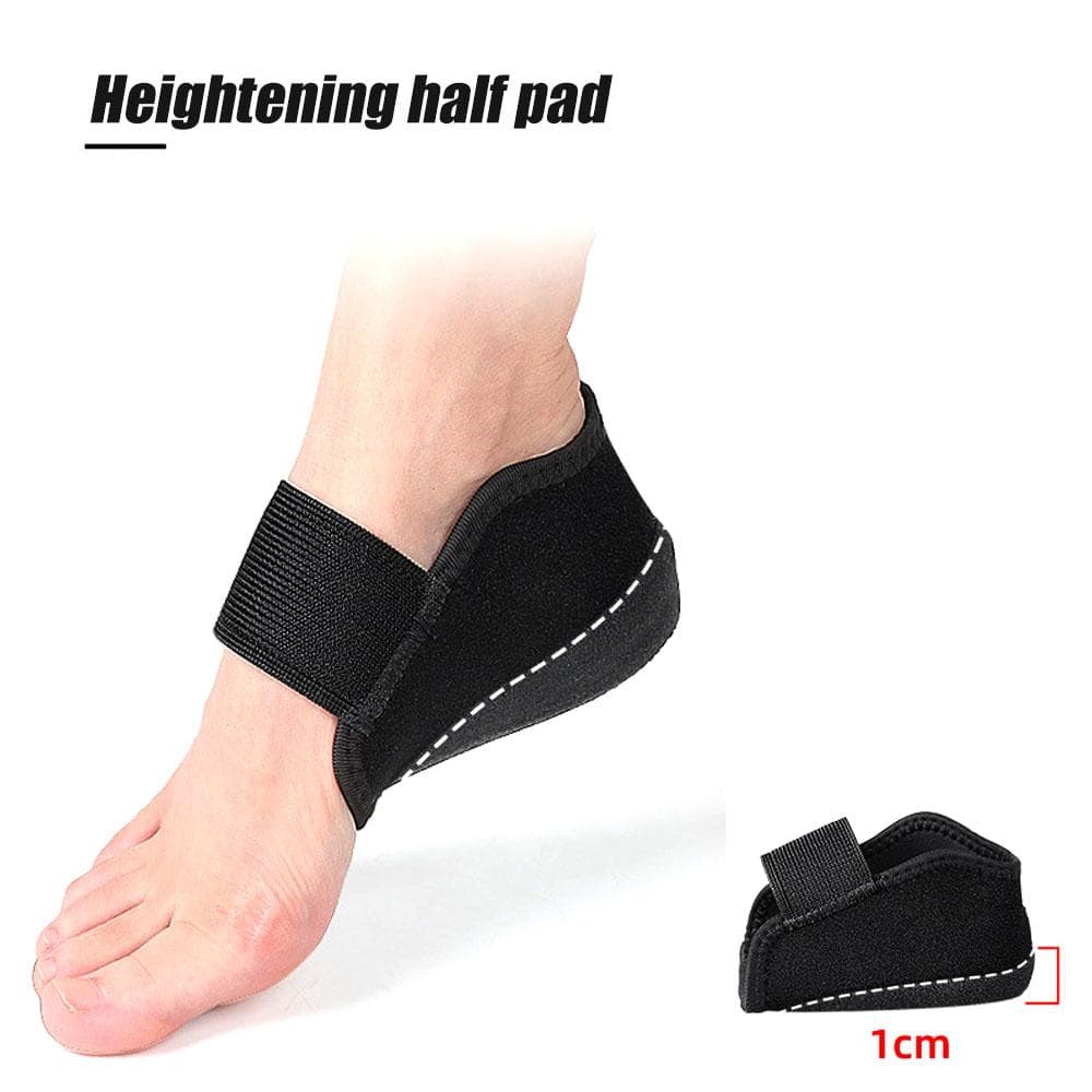 1Pair 1-3cm Invisible Height Increase Silicone Gel Socks Heel Pad Orthopedic Arch Support Heel Cushion Soles Foot Insole Unisex S