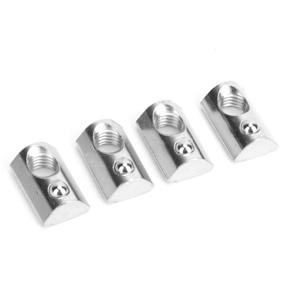 50pcs European Standard Elastic Nut Aluminum Profiles T slot Spring Nuts Fasteners(M8 )