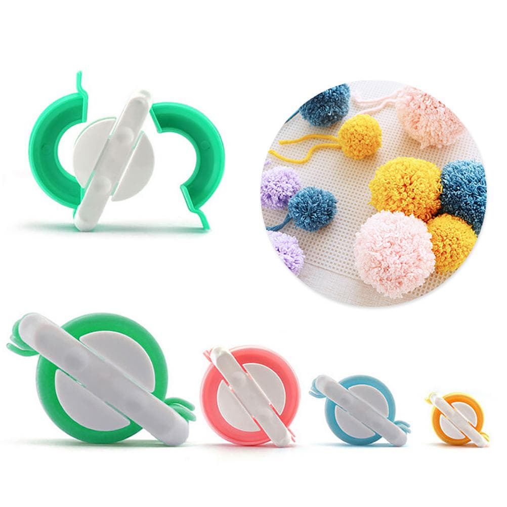 4pcs/set Weave Tool Pompon Braider Knitting Wool Ball Making Machine Pompon Maker 38mm 48mm 68mm