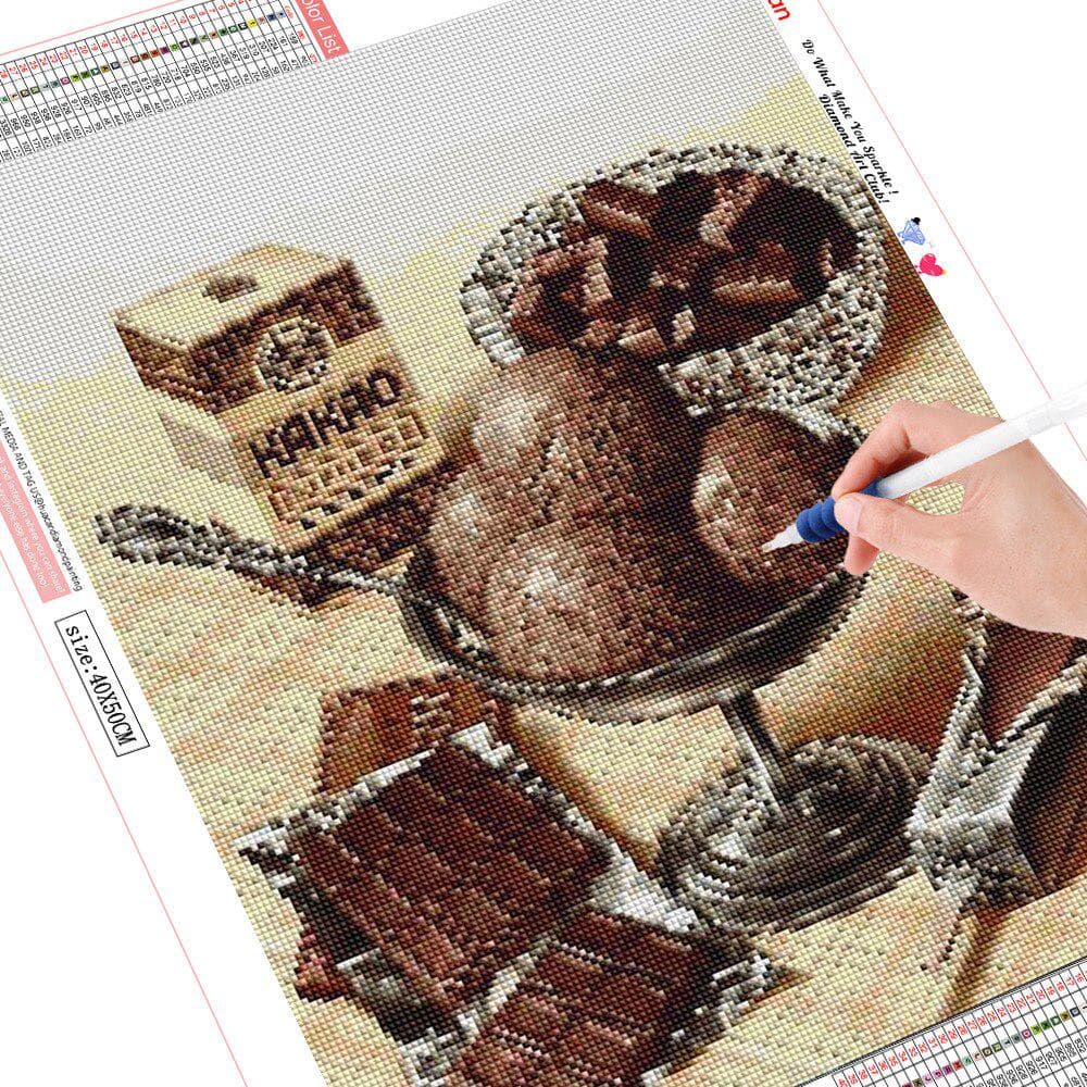 5D Diamond Painting Cross Stitch Cartoon Diamond Embroidery Chocolate Full Diamond 20X30