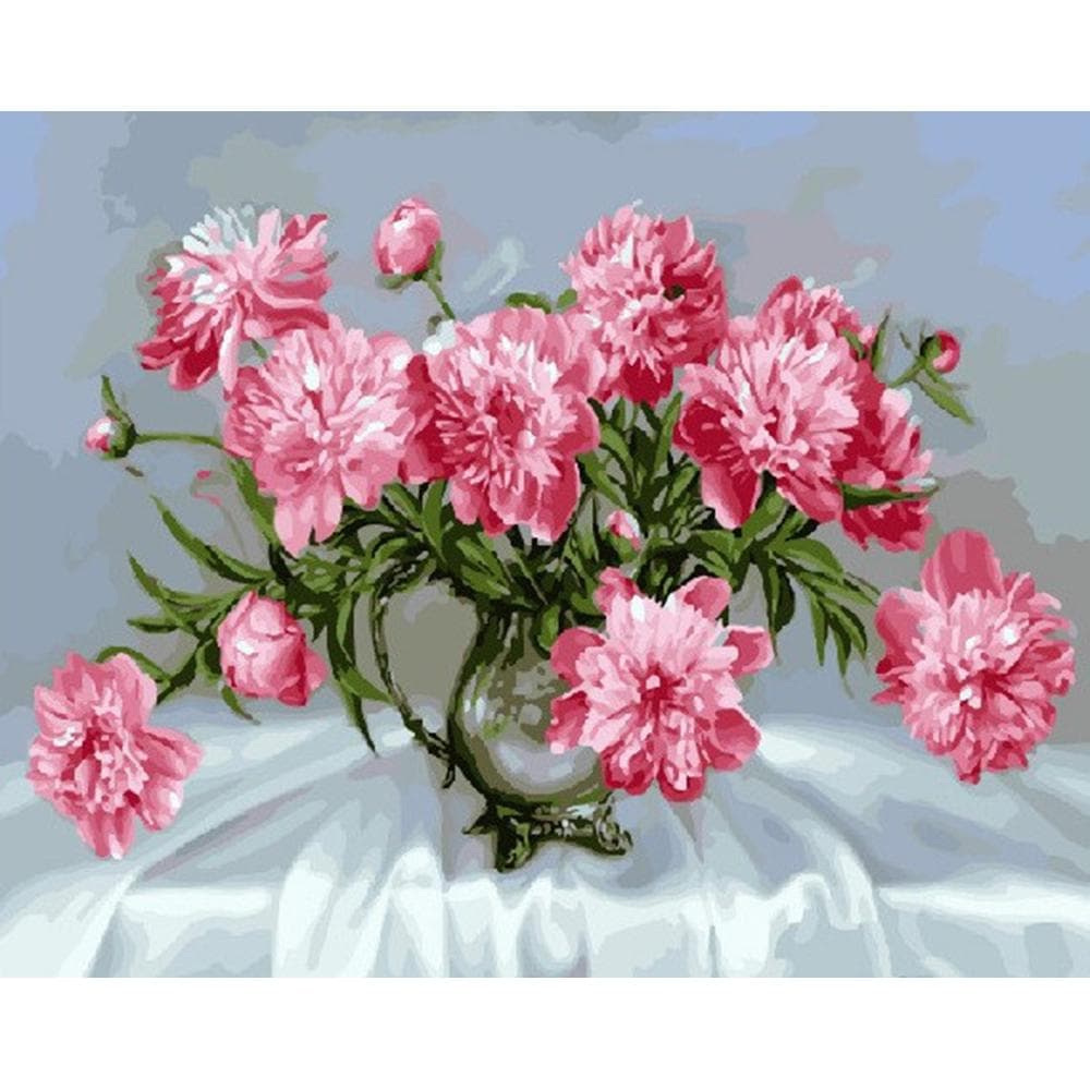 Diamond Mosaic Flower Picture Rhinestone Full Round Diamond Painting Flower Cross Stitch Embroidery 20X30CM
