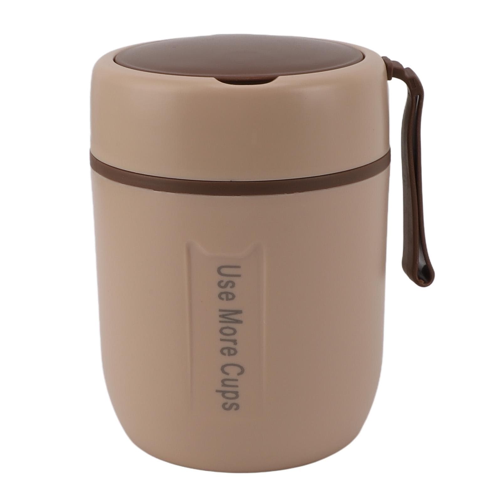 500ml Insulated Food Jar 304 Stainless Steel Vacuum Soup Container Leakproof Insulated Mug for Khaki