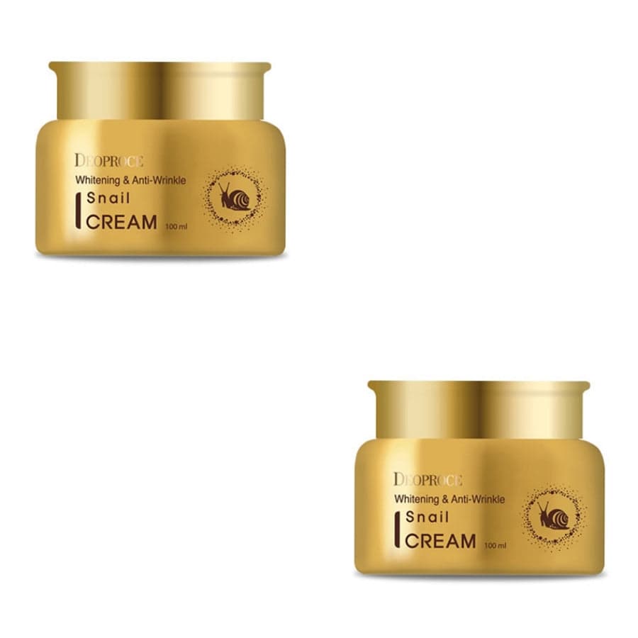 Deoproce Whitening and Anti-wrinkle Snail Cream 100ml*1Pc/2Pcs/4Pcs 2Pcs