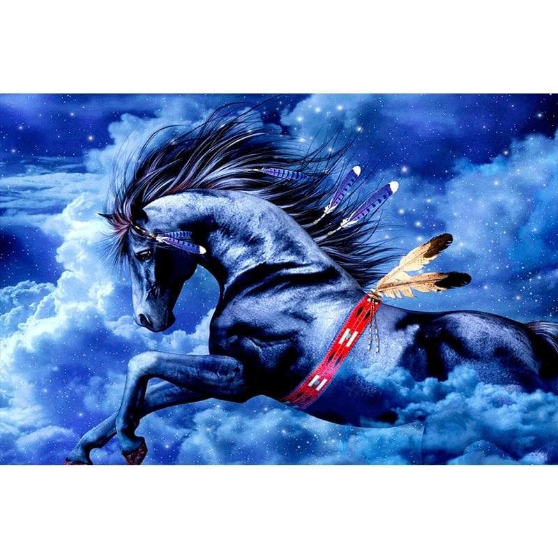 5D DIY Diamond Painting Starry horse Embroidery Cross Stitch Rhinestone Mosaic Home Decor 20X30CM