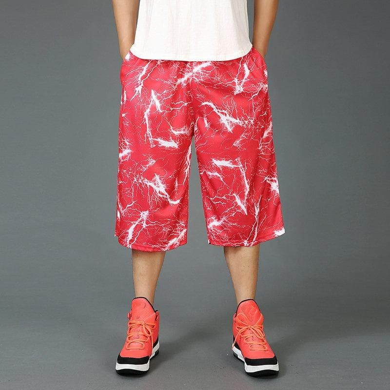 Men's Summer Basketball Shorts Loose Large Size Sports Shorts Casual Breathable Beach Pants 2XL