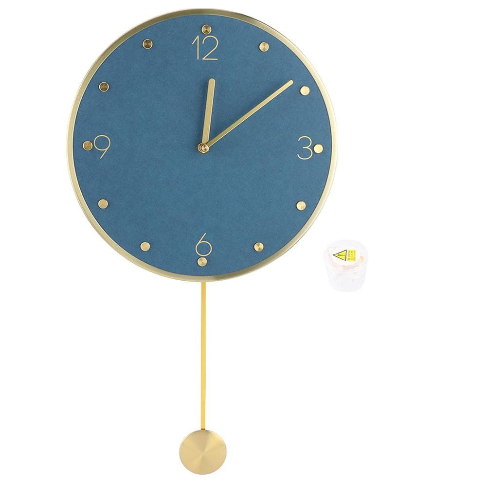 Simple Modern Swing Clock with Pendulum Wall Clock Decor for Home Office DecorationBlue
