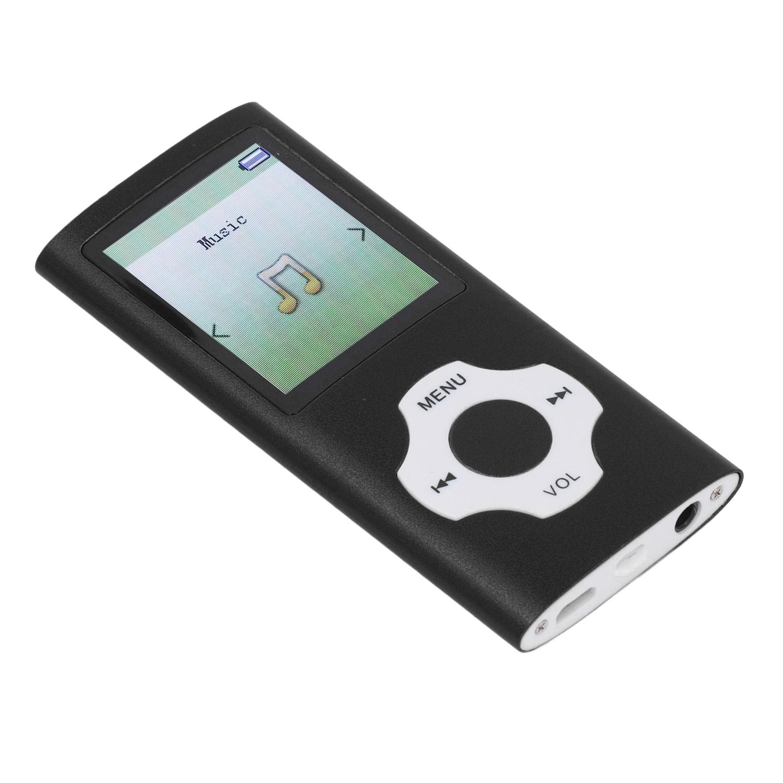 MP3 MP4 Player Ultra Slim 1.8 Inch Color Screen 16GB Small Memory Card Portable HiFi Music Player black