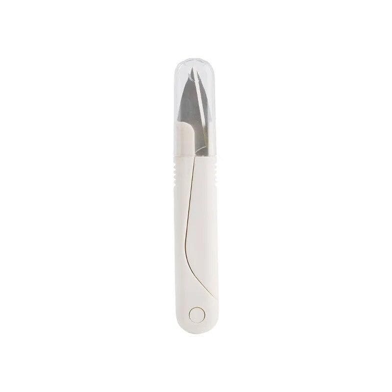 Stainless Steel Scissors With Cover Portable Thread Head Fish Thread Sewing Scissors Cross-stitch Tailor's Scissors 1pcs