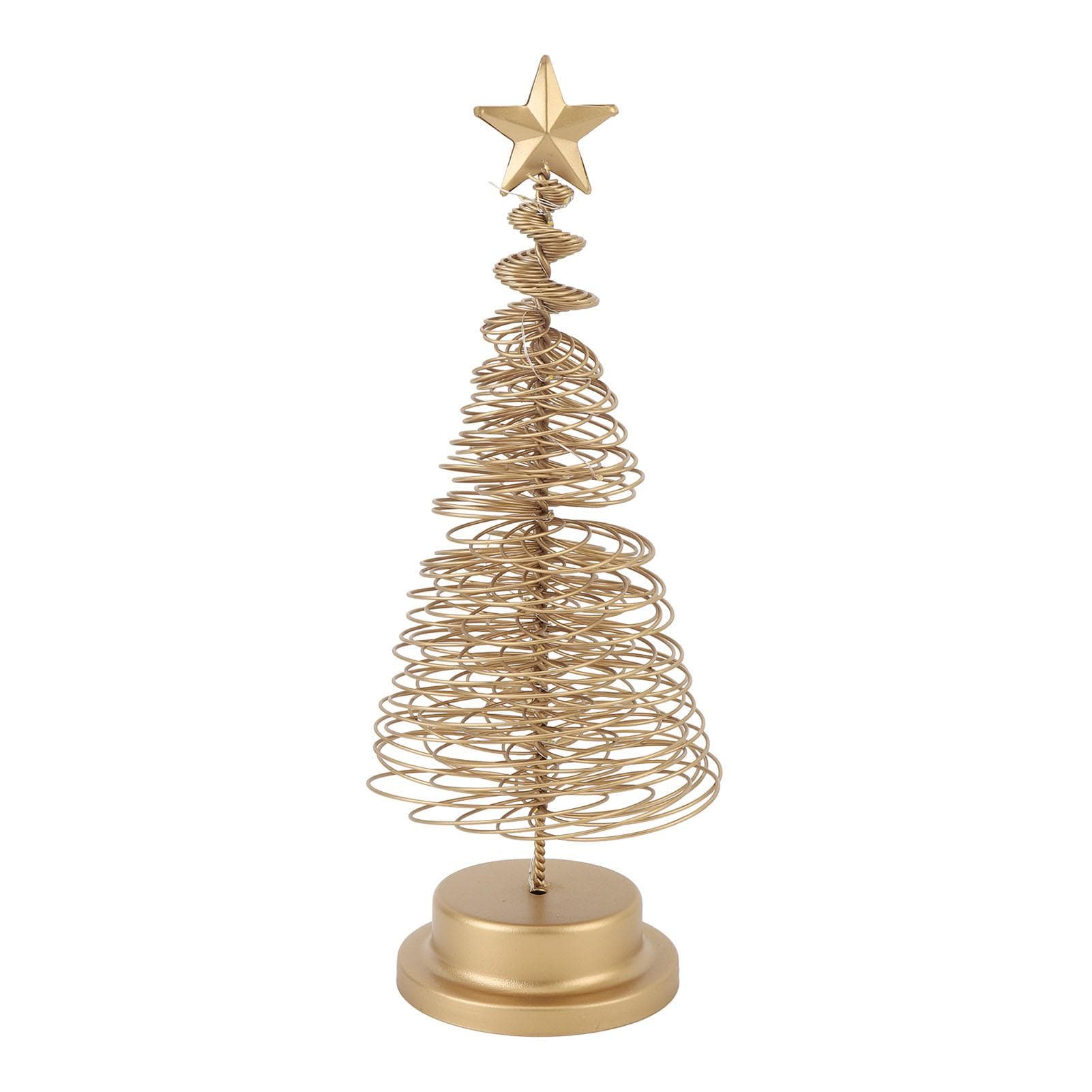Xmas Tree Table Lamp Iron Warm Light Xmas Tree Decorative Night Lamp for Bedroom