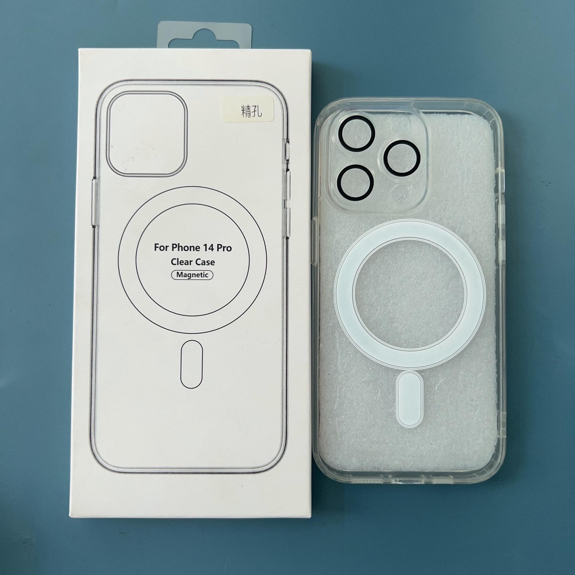 With Lens Film Suitable for Apple 16 Transparent Magnetic Suction Case Iphone15 Transparent Anti-fall 14 Acrylic 12 Protective Cover Apple 16Plus