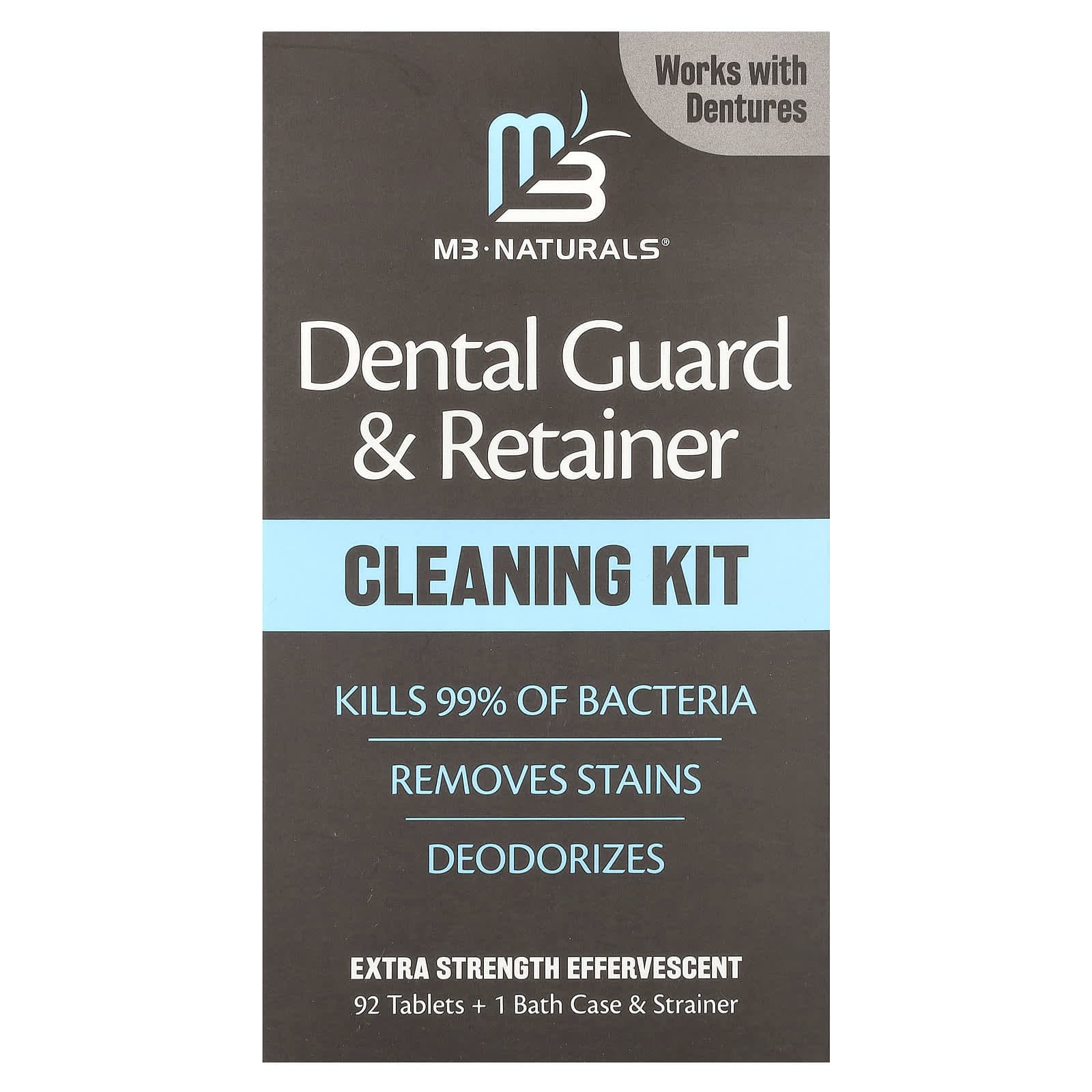 M3 Naturals, Dental Guard and Retainer Cleaning Kit, 1 Piece