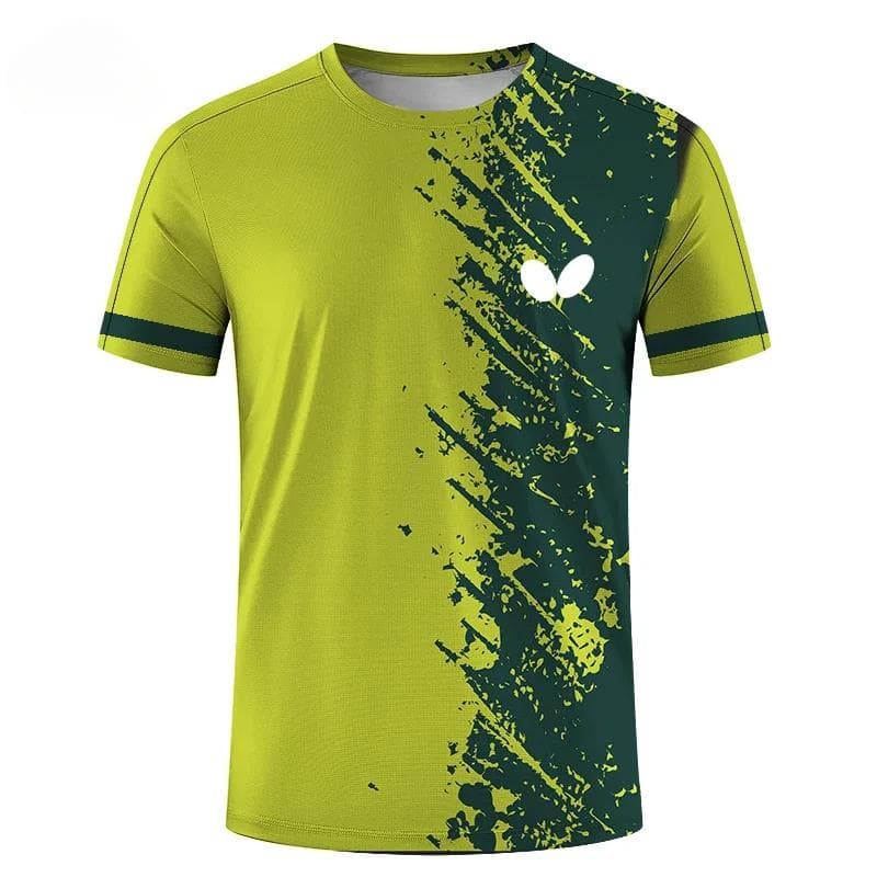Men's T-shirt Quick Drying Sport Tennis Clothes Fashion 3D Printing Badminton Uniforms Women Training T Shirt Men's Tops Tees 2XL