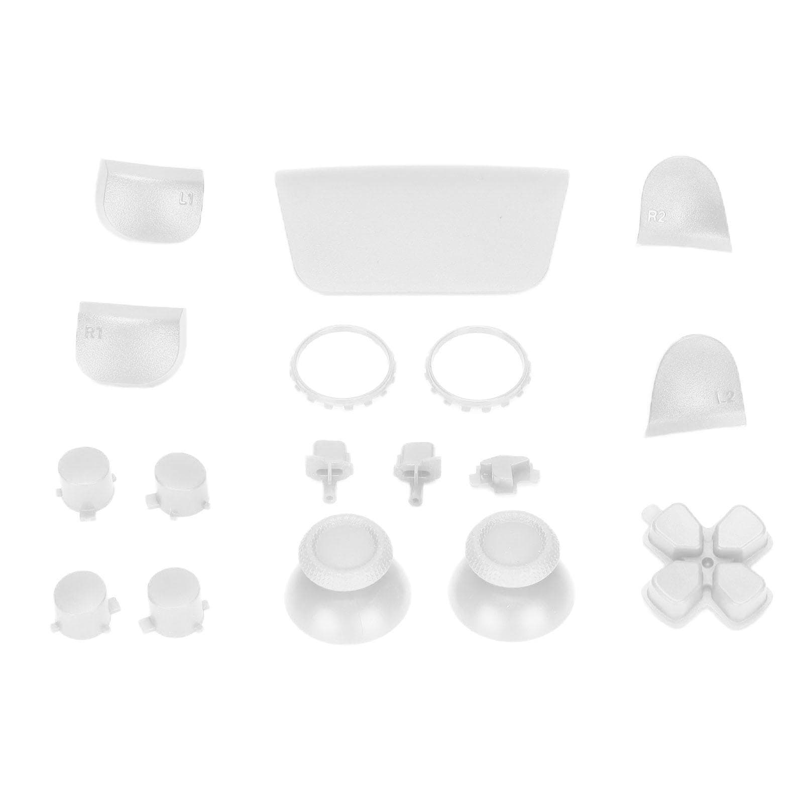 Replacement Buttons L2 R2 Full Buttons Set Replacement Button Repair Kit for PS5 ControllerPink white