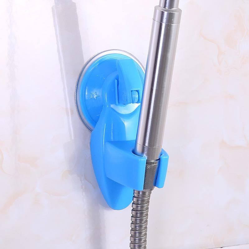 Punch-Free Adjustable Nozzle Base Shower Head Mounting Brackets Strong Sucker Faucet Fixed Holder Bathroom Accessories blue