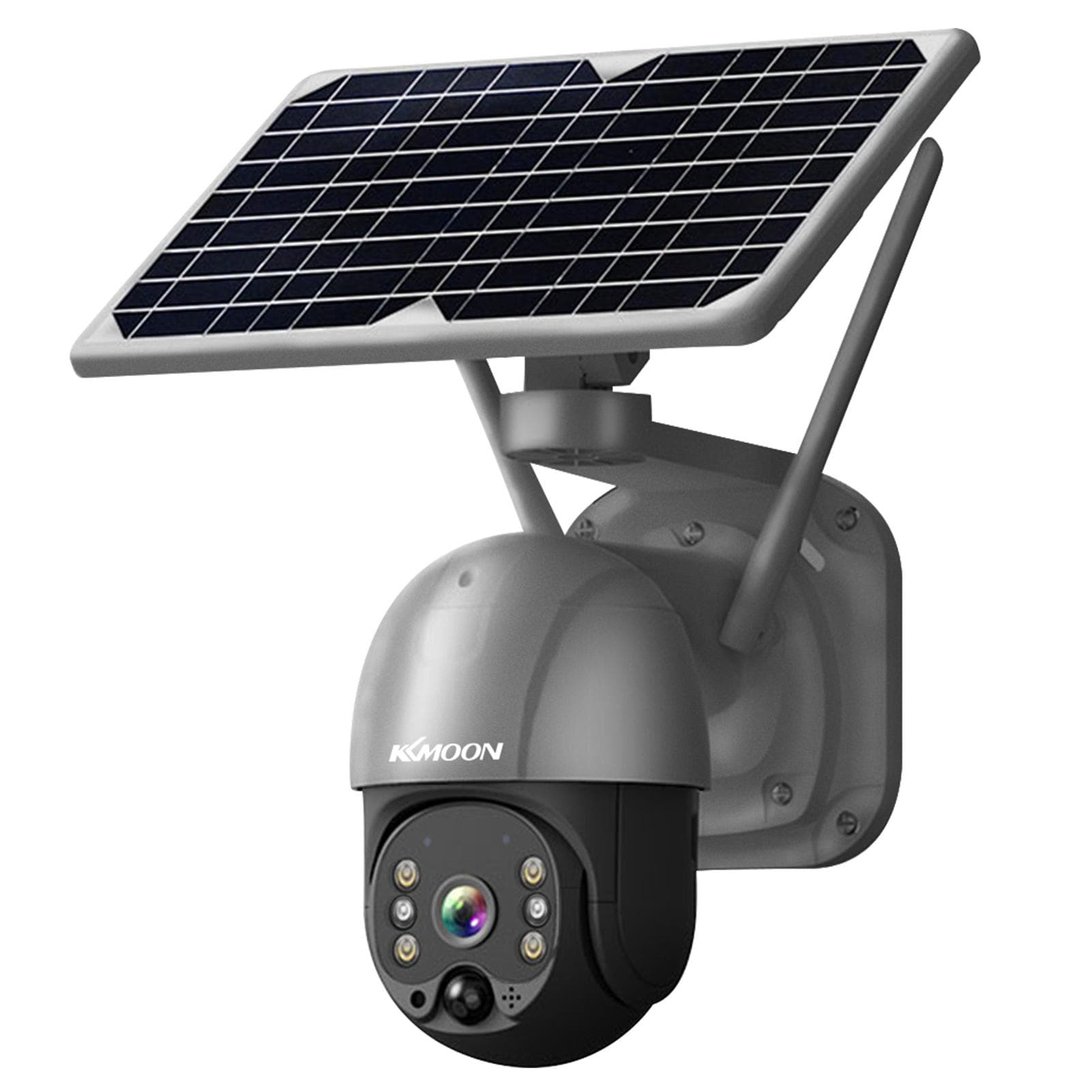 Wireless Solar Panel Security Camera, Wireless Rechargeable Battery Camera 3MP WiFi Home Security S6134-S-KK silver