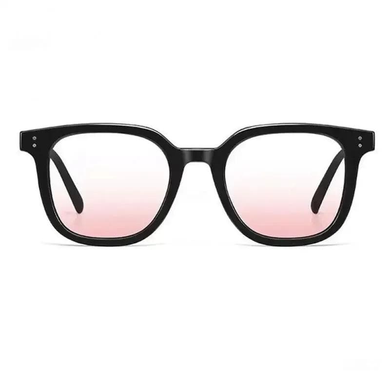Women Sunglasses Transparent Black Frame Powder Blusher Glasses Makeup Free Self Beautification Square Large Frame