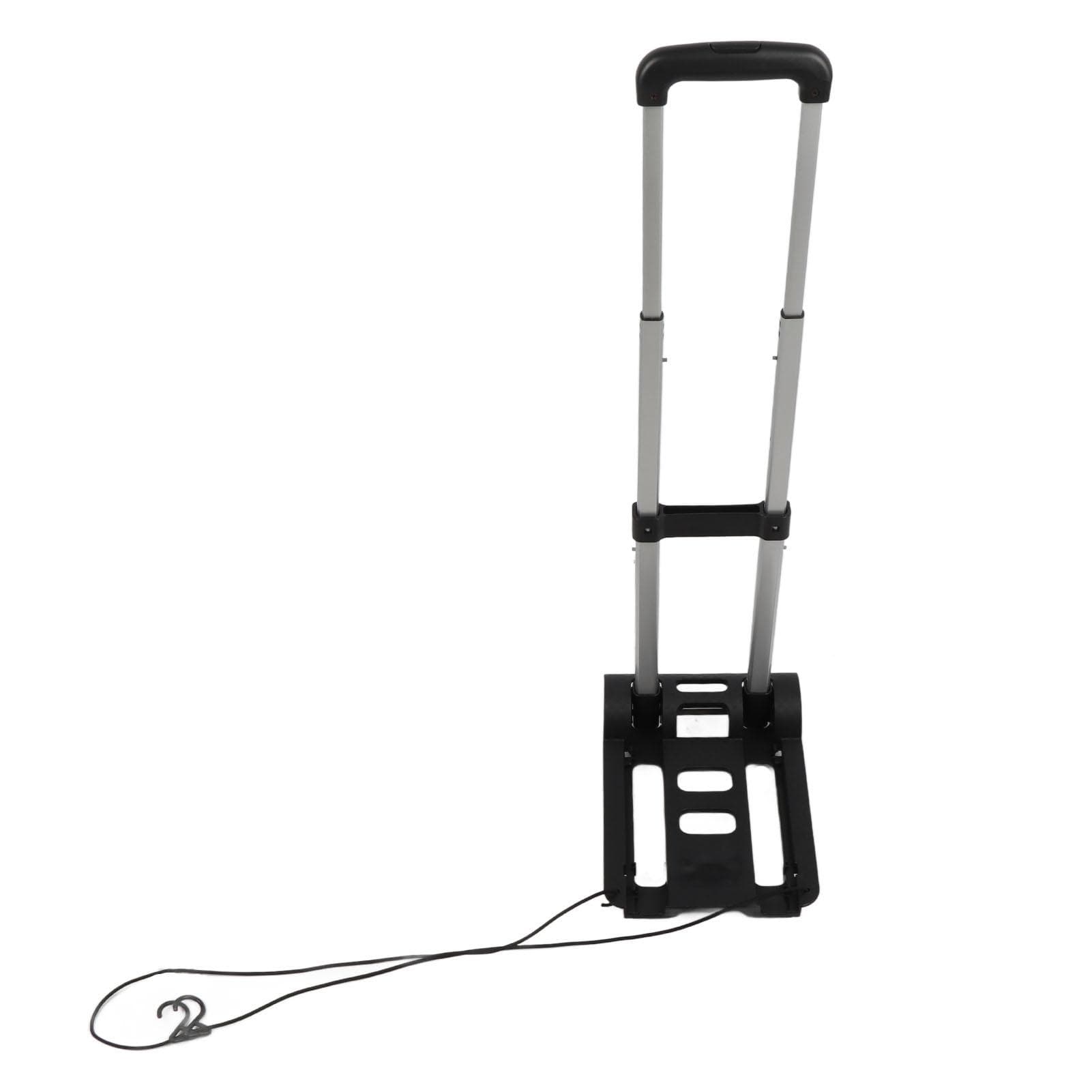Folding Luggage Cart with 2 Wheels Small Hand Truck with Drawbar Light Duty Dolly for Moving
