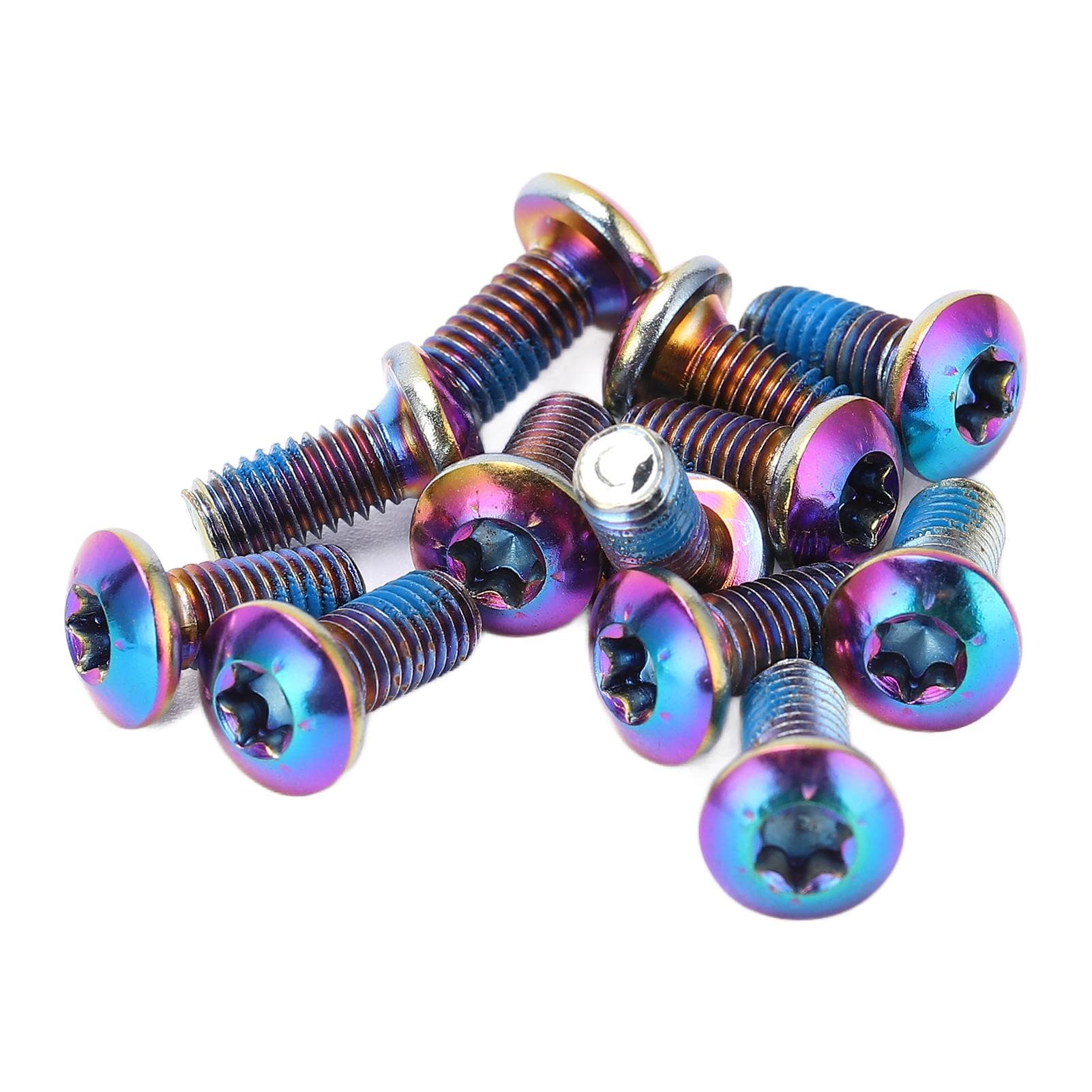 12pcs Mountain Bike Disc Brake Rotor Bolts Alloy Steel Bicycle Brake Disc Screw T25 M5x10mm