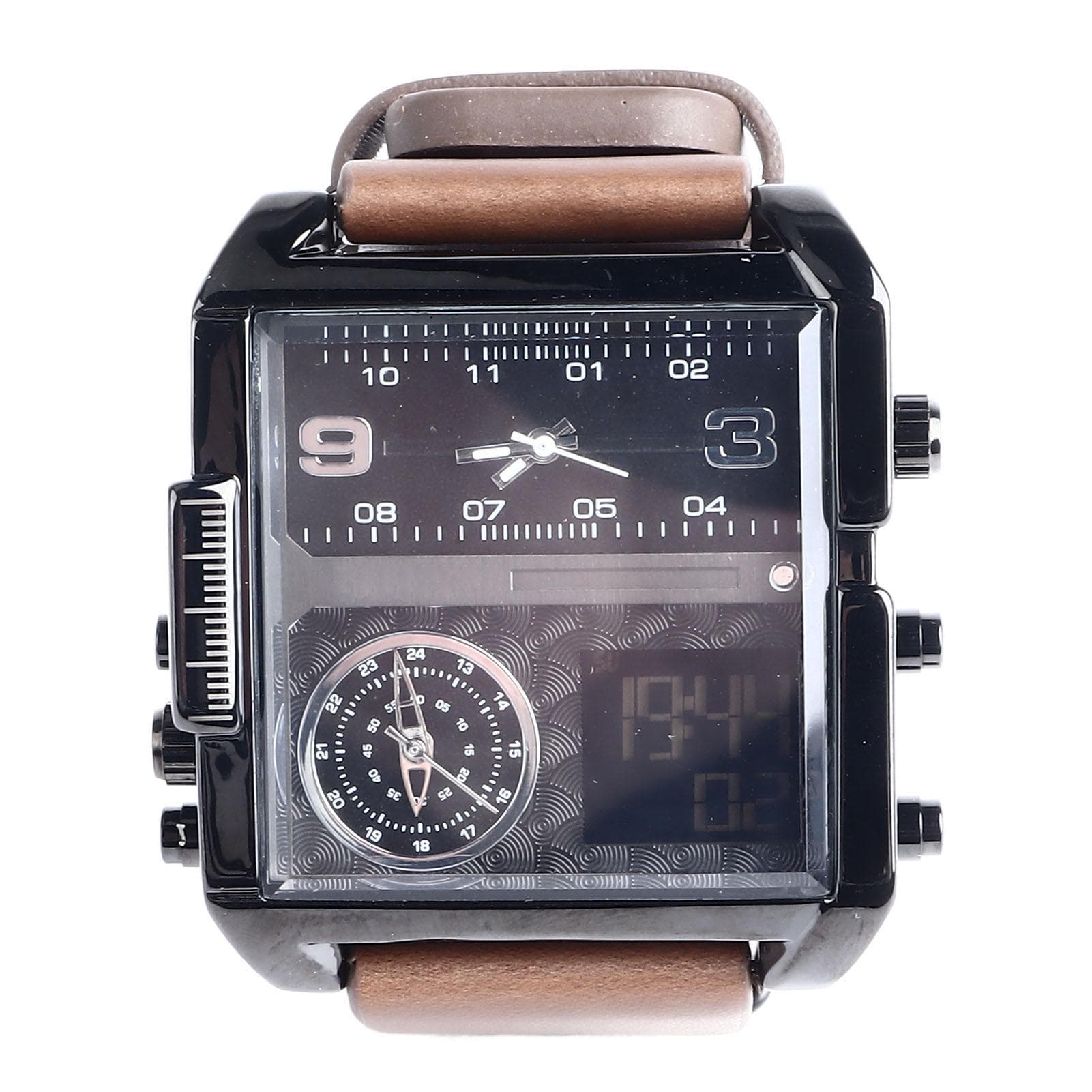 Sports Watch Large Square Dial Digital Display Waterproof Ergonomic Strap Outdoor Sports Watch for