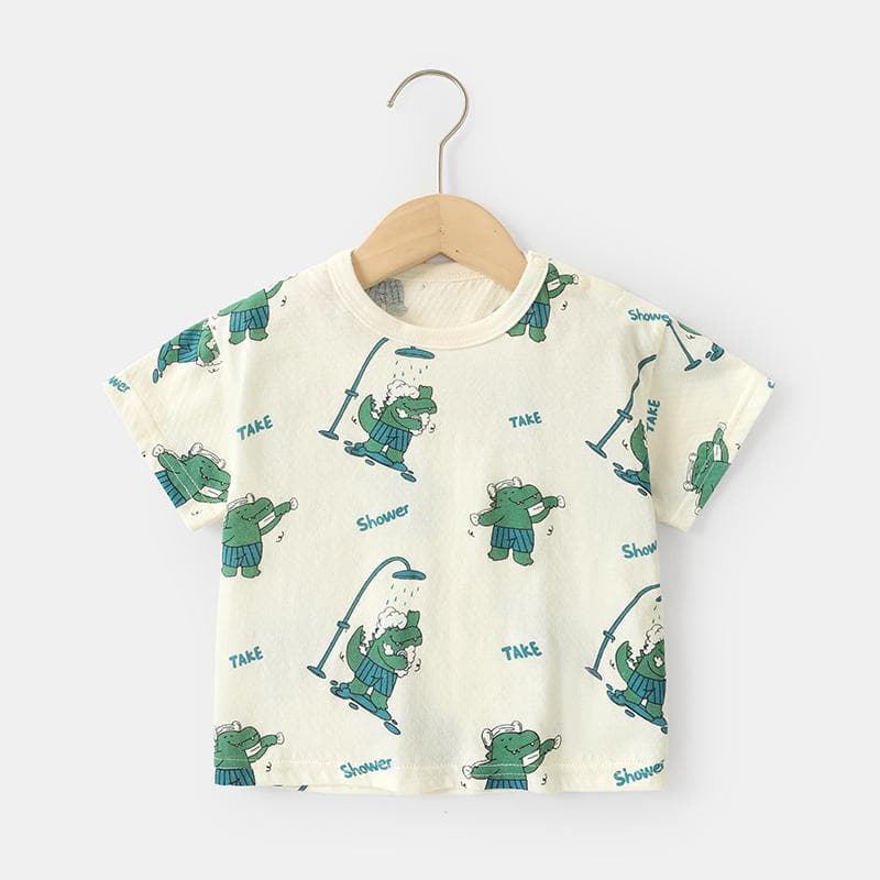 Baby Clothes Casual Short-sleeved T-shirts Summer Clothes Boys Girls Baby Children Children Summer Half-sleeved Tops 120cm
