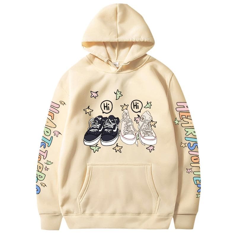 Heartstopper Hoodie Charlie Nick Hi Sweatshirts Cozy Tops Sudadera Felpa Moletom S beige