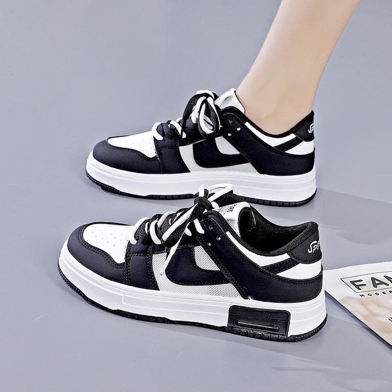 Korean Version of Small White Shoes Female  Summer New Student Net Panel Shoes Street Shooting Net Red Casual Shoes 40 black