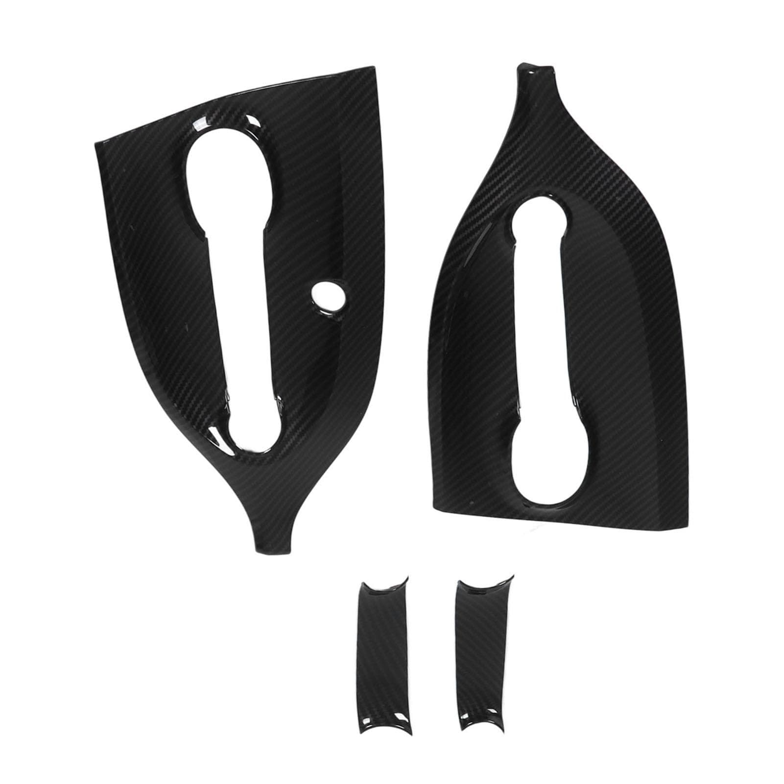 Exterior Door Handle Bowl Cover Kit Carbon Fiber Color Replacement for Smart Fortwo C453 A453