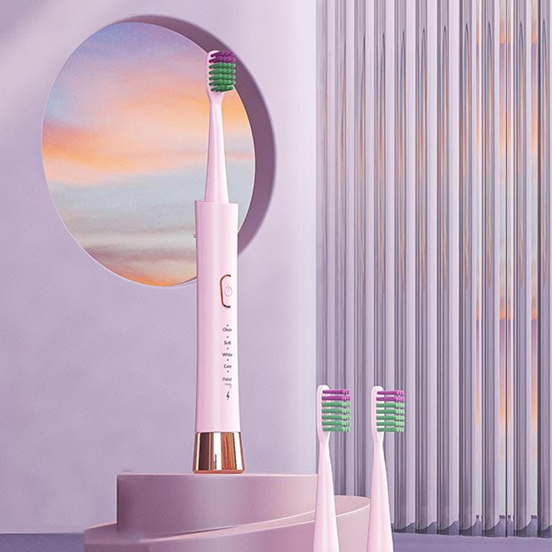 New Electric Toothbrush Adult Model, Soft-bristled Electric Toothbrush White Powder Couple Model, Family Set Electric E815 battery pink