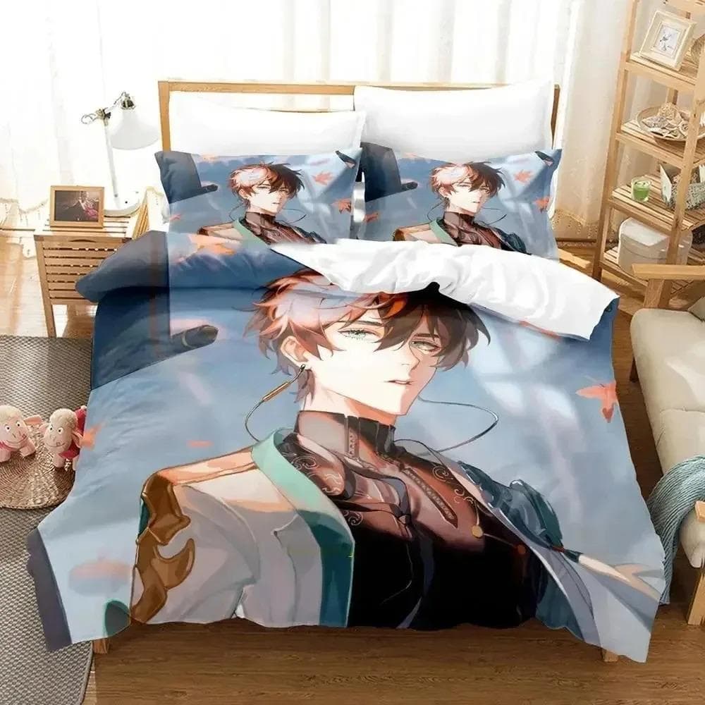 Anime Honkai Star Rail Bedding Set Duvet Cover Bed Set Quilt Cover Pillowcase Comforter king Queen Size Boys Adult Bedding Set 70x133cm 2pcs