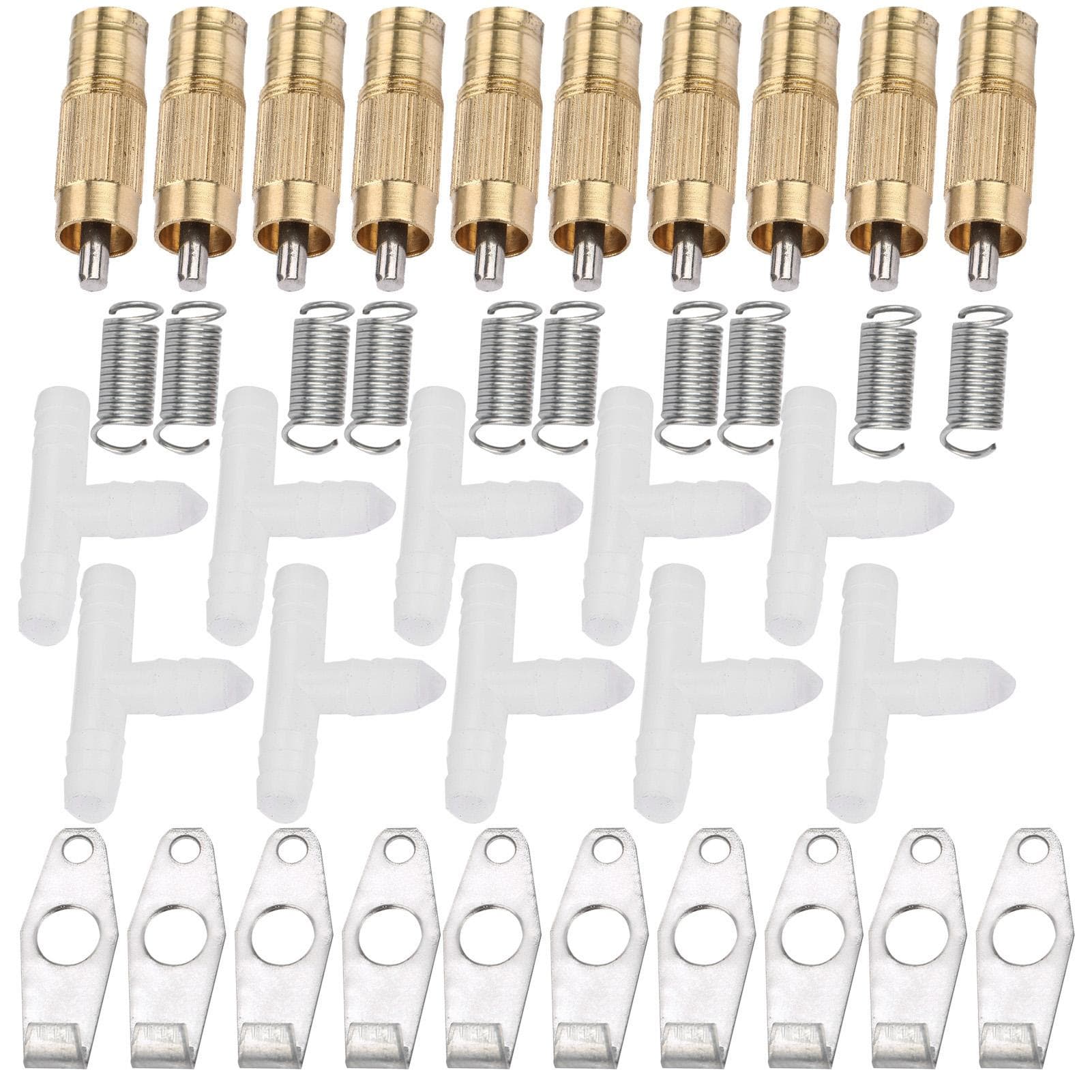 10pcs/ Set Stainless Steel Automatic Nipple Waterer for Rabbit Rat Ferrets(Round)