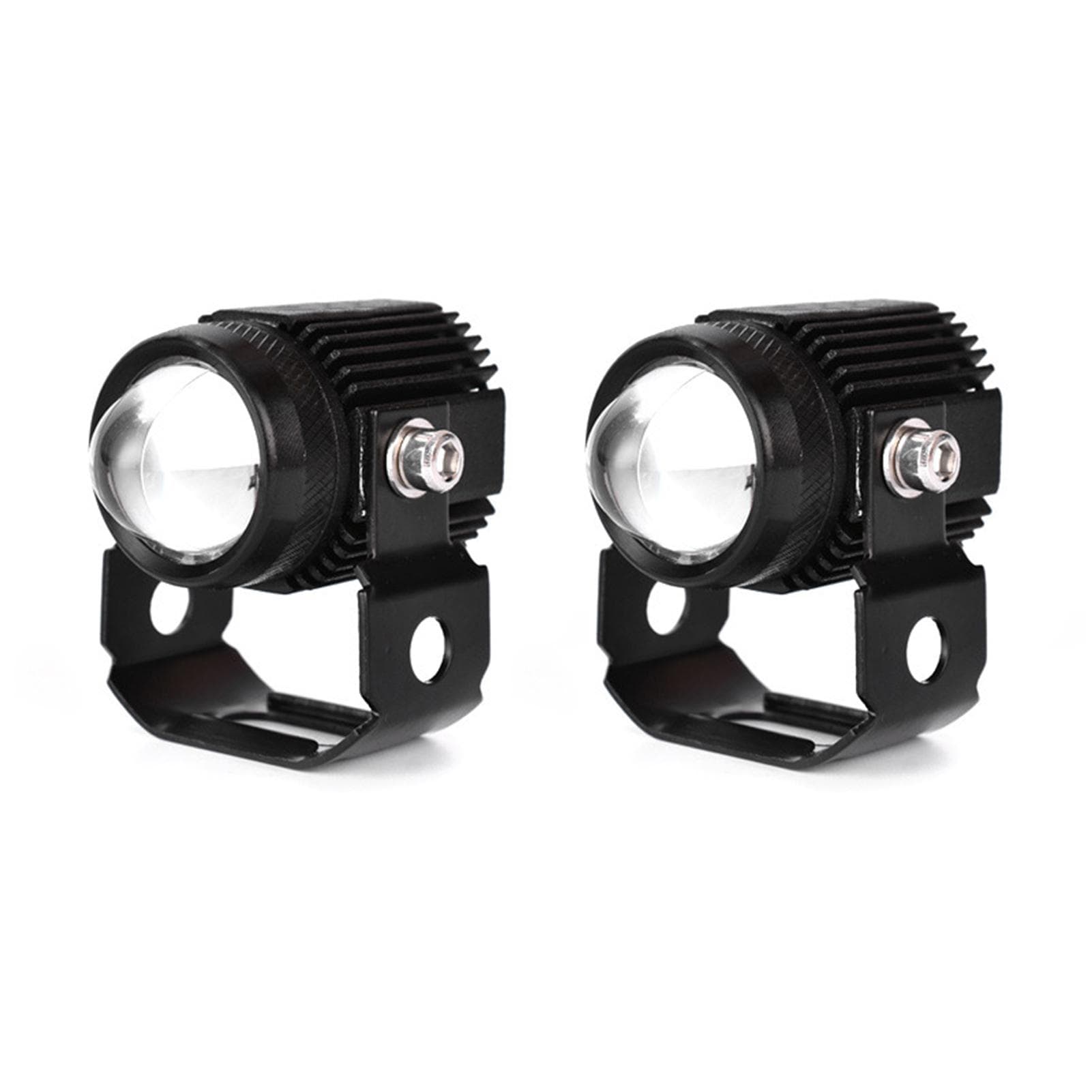 Universal 12V Mini Projector Lens Led Headlihgt Fog Driving Light Spot Light Waterproof for Car black