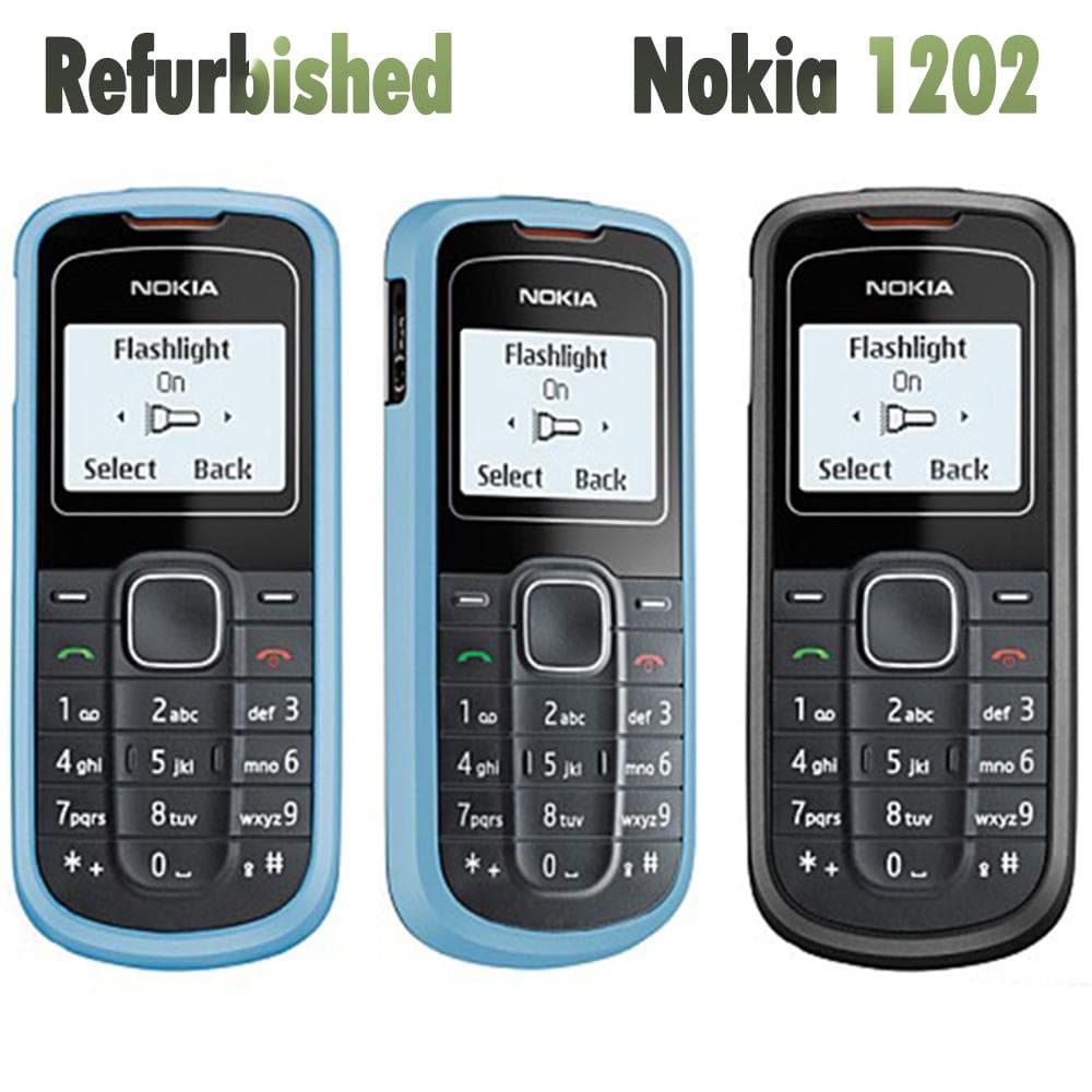 Refurbished Nokia Original Nokia 1202 Mobile Phone With 1 SIM Simple Set black