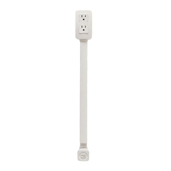 Electrical Outlet Extender with USB-A USB-C 2 AC Outlets 180 Degrees Rotating Sofa Couch Nightstand Desk Wall Socket Extension Bar white
